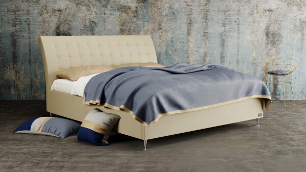 Materasso Čalouněná postel FRANCESCA LUX boxspring ROZMĚR: 2x (90x200) cm - boxspring,šedá
