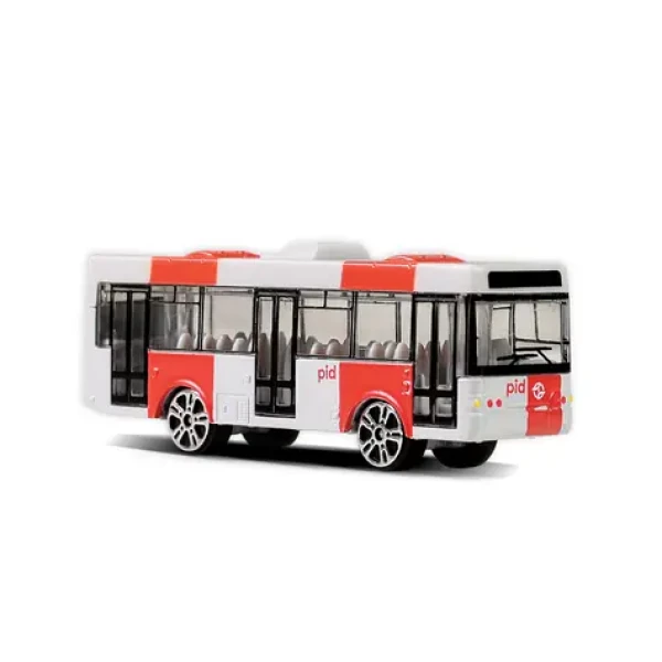 RAPPA 241107 Kovový autobus PID Praha červený 8 cm