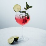 Bella Rose Sklenice na drink Léto ♥, čirá barva, sklo, 610 ml