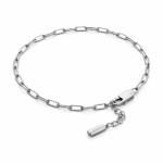 Pánský náramek Louis - chirurgická ocel, Stříbrná 18 cm + 2 cm (prodloužení)