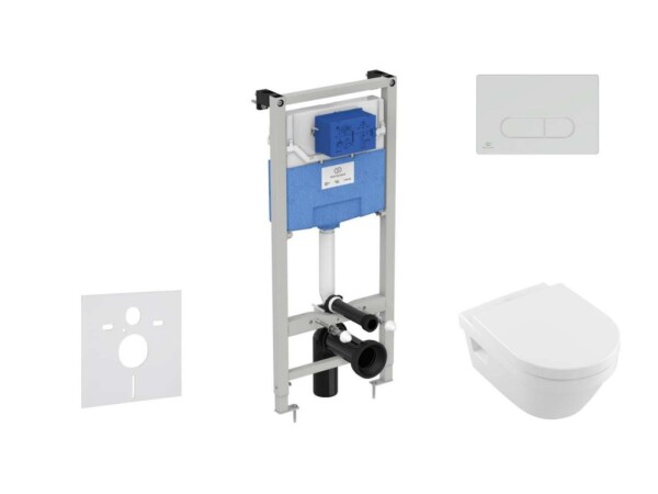 IDEAL STANDARD - ProSys Set předstěnové instalace, klozetu a sedátka Architectura, tlačítka Oleas M1, DirectFlush, SoftClose, CeramicPlus, chrom mat ProSys120M SP47