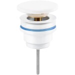 CERANO Umyvadlová výpusť - 5/4“ click-clack - univerzální - keramická zátka - bílá matná