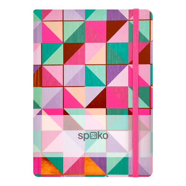 Zápisník linkovaný A5 Spoko, 75g, 96 str.- Creative III (barevná mozaika)