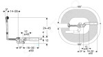 GEBERIT - Příslušenství Vanová odtoková a přepadová souprava, délka 260 mm, souprava pro kompletaci, chrom 150.520.21.6