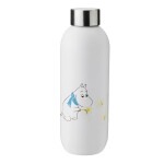 Stelton Nerezová lahev Keep Cool Frost Moomin 750 ml, bílá barva, kov