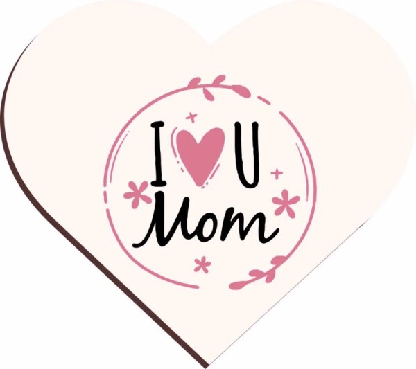 Dortisimo Bombasei marcipánová dekorace Srdíčko I Love U Mom (6 ks)