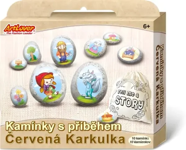 ARTLOVER Kreativní sada Kamínky s příběhem - Červená Karkulka