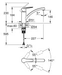 GROHE - QuickFix Start Dřezová baterie, matná černá 324412432