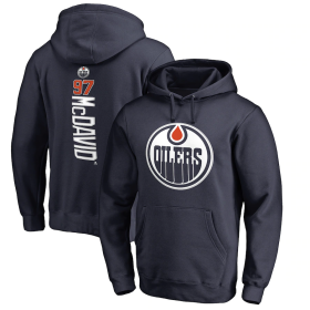 Fanatics Pánská Mikina Connor McDavid #97 Edmonton Oilers Backer Name Number Pullover Hoodie Velikost: