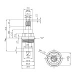 Mereo Kartuš pro dvouručkovou stojánkovou baterii pro nízkotlaké ohřívače 015-016 CB401HD