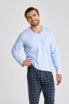 3476 PÁNSKÉ DLOUHÉ PYŽAMO MARK 3XL-4XL modrá 4XL