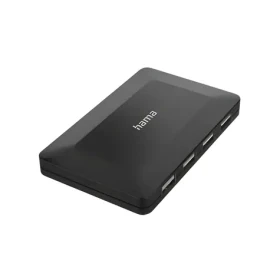 Hama USB 2.0 hub černá / USB hub / 4 porty / 480 Mbit/s / s napájecím adaptérem (00200122)