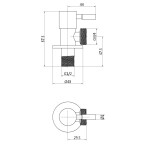 INVENA - Ventil rohový z nerezové oceli s keramickou hlavicí 1/2x3/4"; ZW-46-020-J
