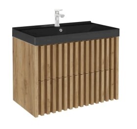 Koupelnová skříňka s umyvadlem SAT Delano 80x46 cm dub mat DELANO80ZDUMB DELANO80ZDUMB