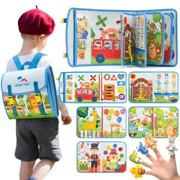 2KIDS TOYS Senzorická busy kniha Batoh