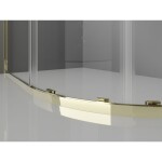 MEXEN - Exo čtvrtkruhový posuvný sprchový kout 90 x 80, transparent, zlato 8131-090-080-50-00