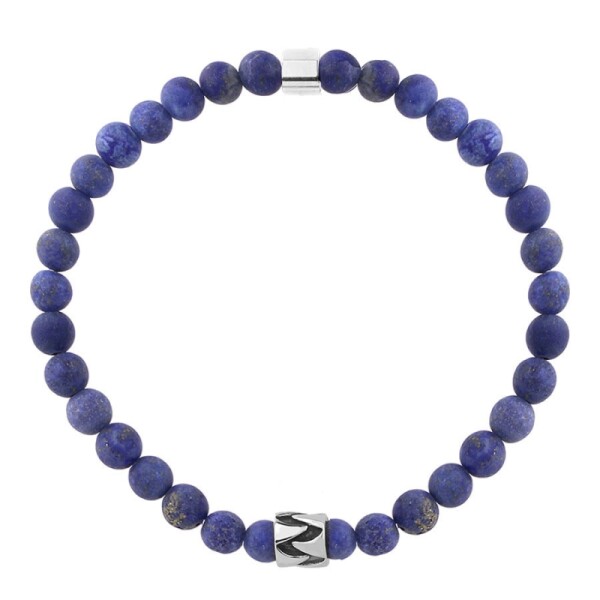 Korálkový náramek Daniel - 6 mm lapis lazuli, etno styl, 21 cm Modrá