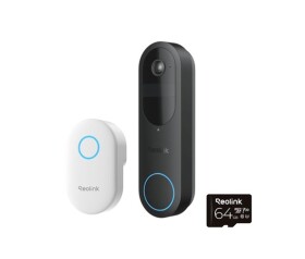 REOLINK bezpečnostní video zvonek D340B + Chime + 64GB microSD EDF_525826