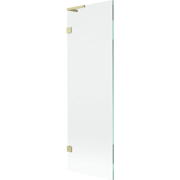 MEXEN/S - Lunar L vanová zástěna FIX 60 x 150, transparent, zlatá kartáčovaná 897L-060-000-55-00