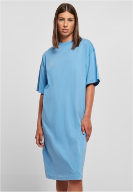 Dámské organické dlouhé oversized triko šaty horizonblue