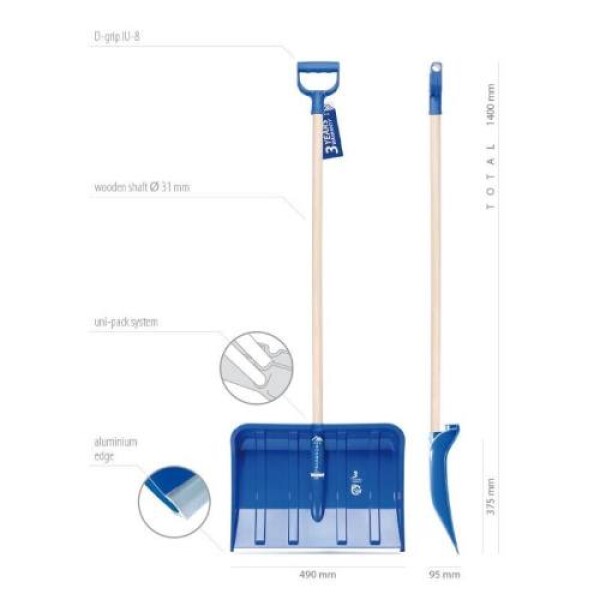 PROSPERPLAST ALPIN 2 A modrá / Lopata na sníh (IL2A-B333)