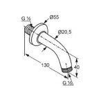 KLUDI - A-Qa Sprchové rameno 13 cm, chrom 6235305-00