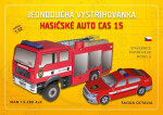 Hasičské auto Jednoduchá vystřihovánka