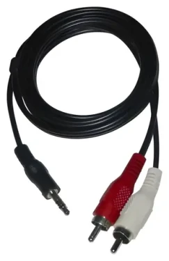 Audio kabel Jack 3,5mm samec - 2x CINCH samec černá / Audio kabel / 1,5 m