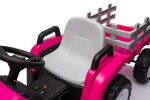 Mamido Dětský elektrický traktor s vlečkou Farm 24V 2x45W růžový