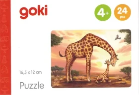 GOKI Dřevěné puzzle Africká zvířata: Žirafy