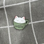 Pinarna.cz Catffee - bílá kočička v zeleném hrníčku