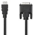 Nedis černá / Kabel HDMI - DVI-D 24+1 / 3 m / 1080p / Poniklované konektory (CCGP34800BK30)
