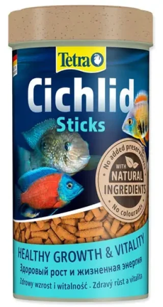 Tetra Cichlid Sticks / Krmivo pro ryby / plovoucí tyčinky / 250 ml / pro cichlidy a velké ryby (A1-157170)