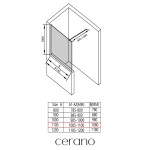 CERANO - Sprchová zástěna Walk-in Onyx Half Cube L/P - 8 mm - hranatá vzpěra - černá matná, transparentní sklo - 110x100 CER-978619