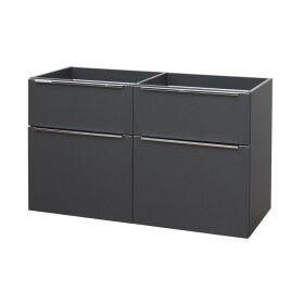 Mereo Mailo, koupelnová skříňka 120 cm, antracit, elox AL madlo CN533SN
