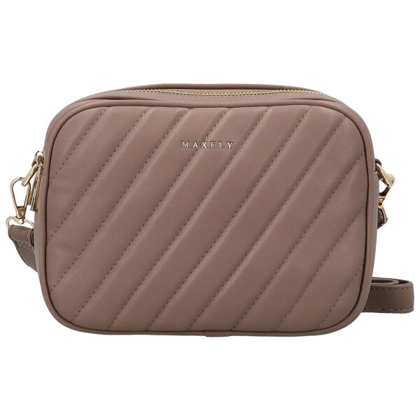 Trendy dámská koženková crossbody kabelka MaxFly Sanela, šedohnědá