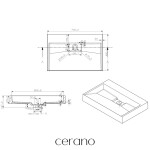 CERANO - Umyvadlo z litého mramoru Vita - nástěnné i na desku - bílá matná - 70x46 CER-8050BD6939