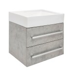 Koupelnová skříňka s umyvadlem SAT Cube Way 60x53x46 cm beton mat CUBE46602BESATCW CUBE46602BESATCW