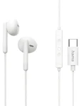 Hama Classy bílá / Sluchátka do uší - špunty / mikrofon / USB-C / 1,2 m (221786)