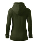 Trendy Zipper mikina dámská military M
