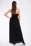 Dámské dlouhé společenské šaty černé Černá / M PINK černá M model 15042815 - PINK BOOM