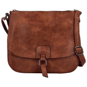 Trendy dámská koženková crossbody kabelka Gergana, coffee