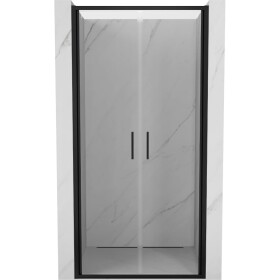 MEXEN - Exo sprchové dveře křídlové120, transparent, černá 814-120-000-70-00