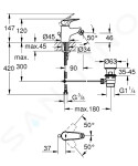 GROHE - BauFlow Bidetová baterie s výpustí, chrom 23754000