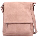 Stylová dámská koženková crossbody kabelka Monaria, růžová