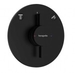 HANSGROHE - Sprchový set s baterií pod omítku, s tělesem, průměr 25 cm, 3 proudy, matná černá SANI21HHH404