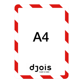Djois bezpečnostní magnetický rámeček - Magneto, A4, červeno-bílý, 2 ks
