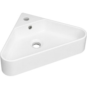 CERANO - Umývátko keramické Ava - závěsné rohové - bílá lesklá - 56x34 CER-680378