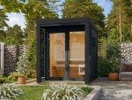 Finská sauna – KARIBU ARES 1 (antracit / antracit)