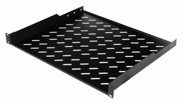 Equip 19" police plná černá / Police do racku / 1U / hloubka 40 cm (EZFS-19-1-60-B)